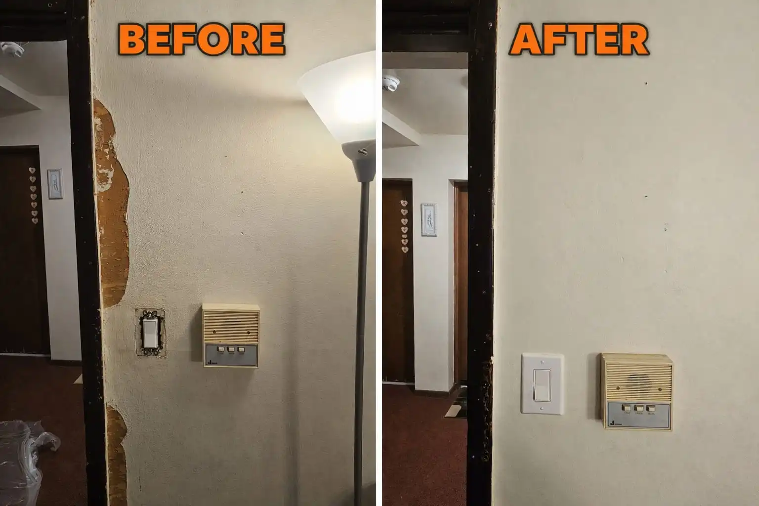 Drywall patching service in a Berkeley, IL home